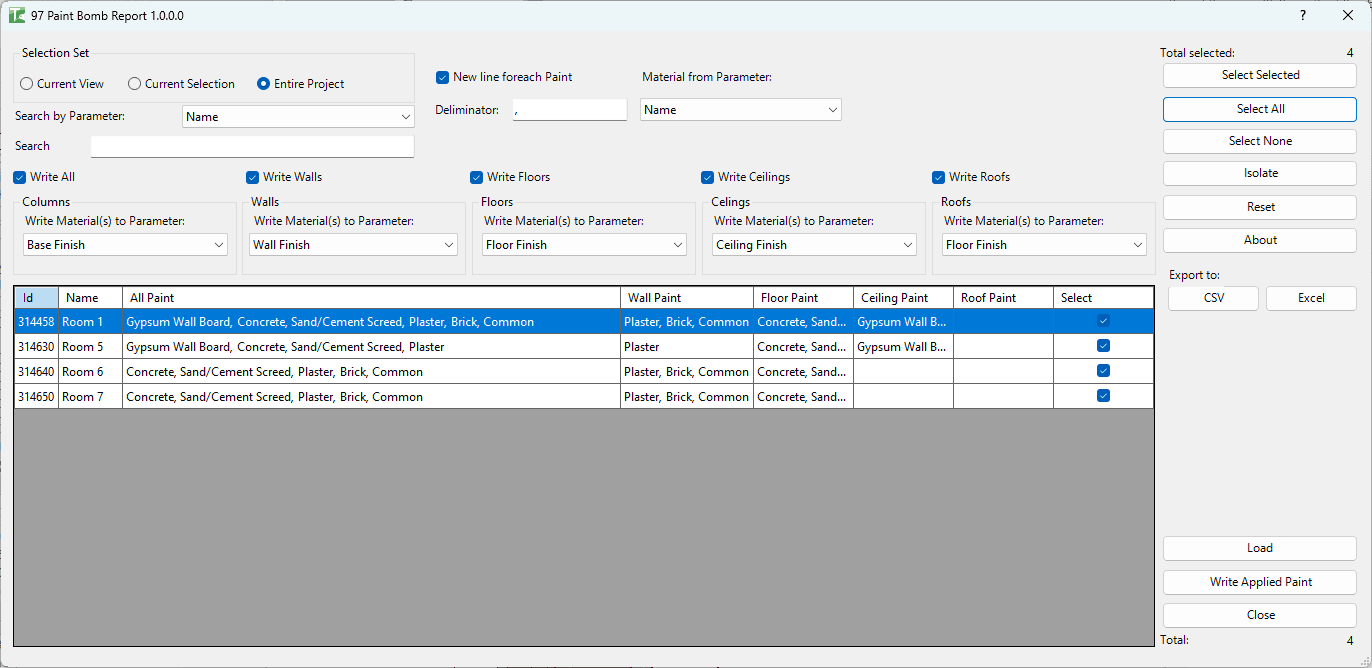 097 Room Paint Report