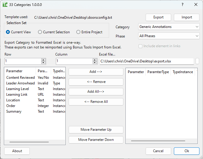 033d Excel Tools Export Formatted Category to Excel