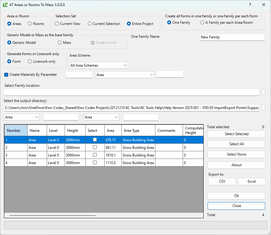 047 Convert Areas or Rooms To Mass