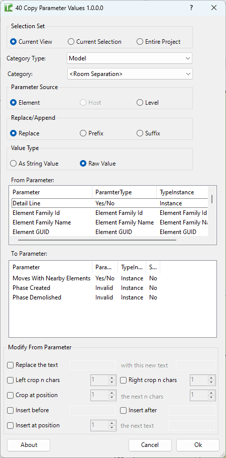 040 Copy Parameter Values