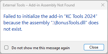 'BonusTool.dll' does not exist