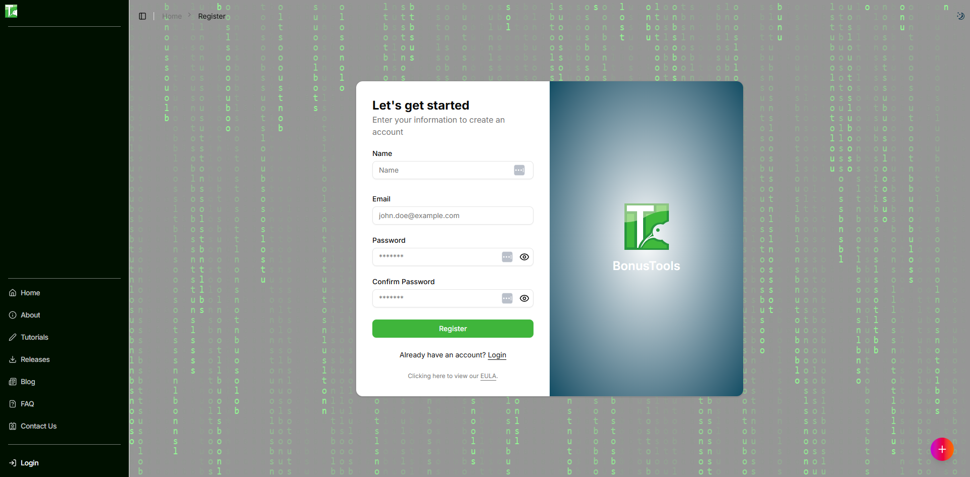 002 Signup and register