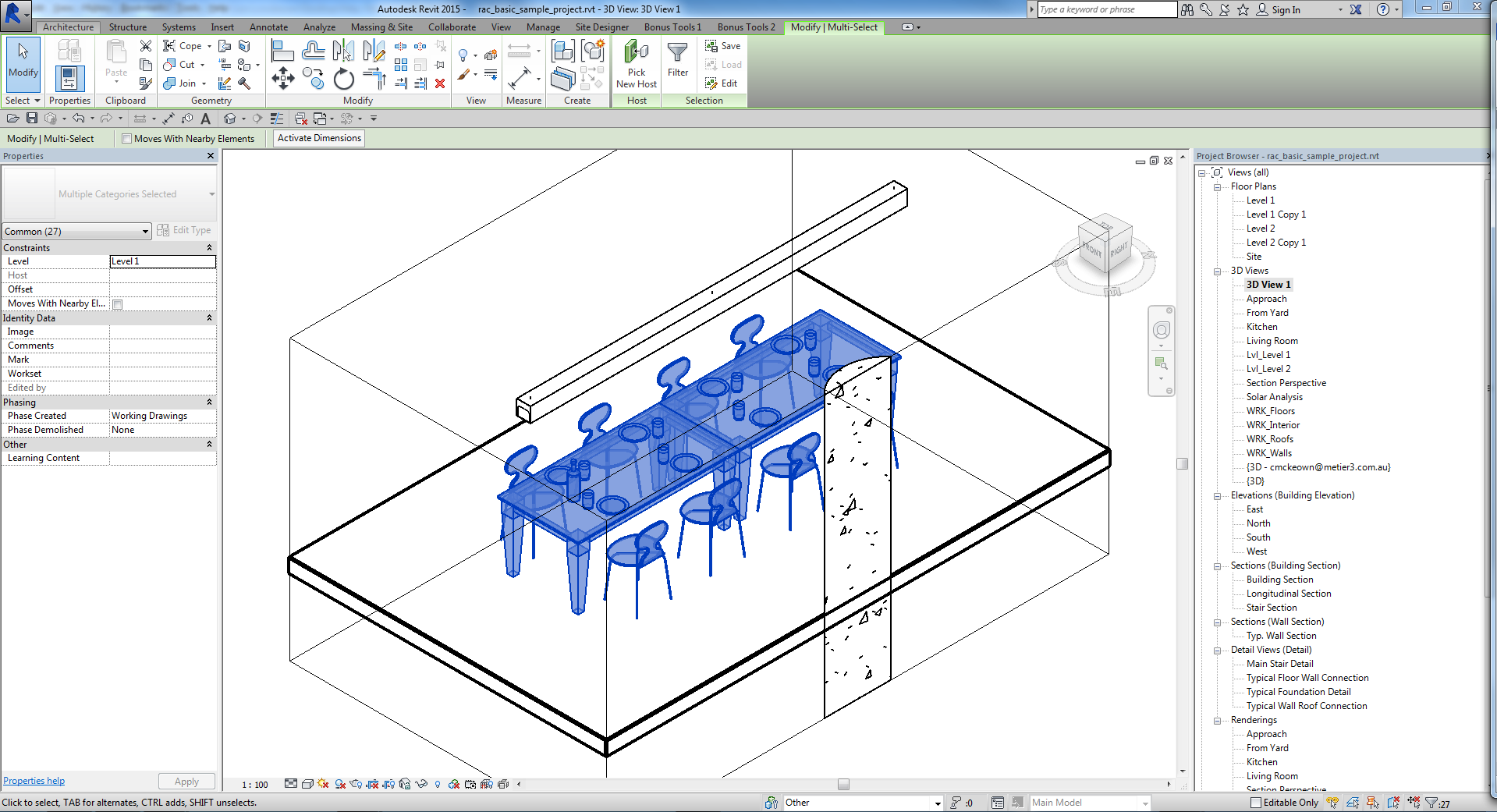 11 3D View for Selected Elements